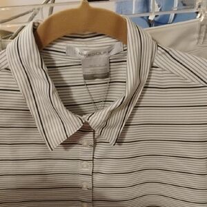 Nike White Black Gray Polo Ladies Golf Soft Medium NEW